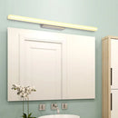 GobekUsa Contemporary LED Chrome Vanity Light with Streamlined Metal Shade for Bathroom