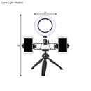 GobekUsa Contemporary LED Circular Vanity Light - Black Iron Tripod Design