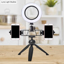 GobekUsa Contemporary LED Circular Vanity Light - Black Iron Tripod Design