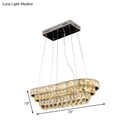 GobekUsa Contemporary LED Crystal Pendant Light for Restaurants - Chrome Finish