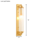 GobekUsa Contemporary LED Crystal Wall Light Fixture for Living Room with Clear Cylinder Pipes