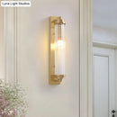 GobekUsa Contemporary LED Crystal Wall Light Fixture for Living Room with Clear Cylinder Pipes
