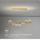 GobekUsa Contemporary LED Glass Chandelier for Home Lighting