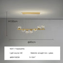 GobekUsa Contemporary LED Glass Chandelier for Home Lighting