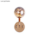 GobekUsa Contemporary LED Glass Wall Mount Light with Bedroom Starry Theme