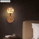 GobekUsa Contemporary LED Glass Wall Mount Light with Bedroom Starry Theme