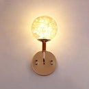 GobekUsa Contemporary LED Glass Wall Mount Light with Bedroom Starry Theme