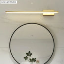 GobekUsa Contemporary LED Gold Wall Light Fixture - Wall Mounted, Elongated Design, Metal Vanity Lighting