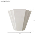 GobekUsa Contemporary LED Iron Wall Sconce, White Sector Flush Mount Light - White/Warm Lighting