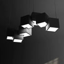 GobekUsa Contemporary LED Island Light Fixture: Metallic Living Room Pendant Light