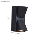 GobekUsa Contemporary LED Outdoor Wall Mount Sconce Light with Metal Shade - Black Triangle/Cylinder/Rectangle