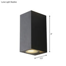 GobekUsa Contemporary LED Outdoor Wall Mount Sconce Light with Metal Shade - Black Triangle/Cylinder/Rectangle
