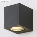 GobekUsa Contemporary LED Outdoor Wall Mount Sconce Light with Metal Shade - Black Triangle/Cylinder/Rectangle