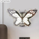 GobekUsa Contemporary LED Stainless-Steel Wall Sconce with Crystal Shade in Warm/White Light for Corridors