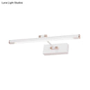 GobekUsa Contemporary LED Tubed Vanity Wall Sconce - Black/White Acrylic Wall Lamp for Bathrooms - 16.5"/18" Wide