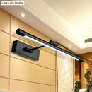 GobekUsa Contemporary LED Tubed Vanity Wall Sconce - Black/White Acrylic Wall Lamp for Bathrooms - 16.5"/18" Wide