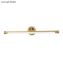 GobekUsa Contemporary LED Tubular Wall Sconce with Adjustable Arm - Black/Brass Metal Vanity Light Fixture