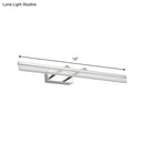 GobekUsa Contemporary LED Vanity Lighting in Chrome for Linear Shower Room Bath with Double Arm, Warm/White Light