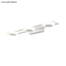 GobekUsa Contemporary LED Vanity Sconce: White Round Acrylic Wall Mounted Light, 3 Lights