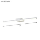 GobekUsa Contemporary LED Vanity Wall Sconce in Natural Light - Linear Metal, White/Black, 16" to 31.5" Wide