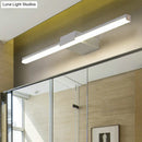 GobekUsa Contemporary LED Vanity Wall Sconce in Natural Light - Linear Metal, White/Black, 16" to 31.5" Wide