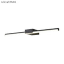 GobekUsa Contemporary LED Vanity Wall Sconce in Natural Light - Linear Metal, White/Black, 16" to 31.5" Wide