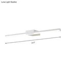 GobekUsa Contemporary LED Vanity Wall Sconce in Natural Light - Linear Metal, White/Black, 16" to 31.5" Wide