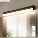 GobekUsa Contemporary LED Vanity Wall Sconce in White/Black Acrylic - 16"/19.5"/23.5" Wide