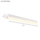 GobekUsa Contemporary LED Vanity Wall Sconce in White/Black Acrylic - 16"/19.5"/23.5" Wide