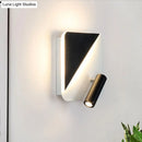GobekUsa Contemporary LED Wall Lamp for Bedroom and Study with Black/White Metal Spotlight