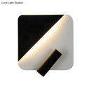 GobekUsa Contemporary LED Wall Lamp for Bedroom and Study with Black/White Metal Spotlight
