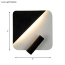 GobekUsa Contemporary LED Wall Lamp for Bedroom and Study with Black/White Metal Spotlight