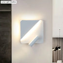 GobekUsa Contemporary LED Wall Lamp for Bedroom and Study with Black/White Metal Spotlight