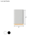 GobekUsa Contemporary LED Wall Mount Lamp - Black/White Cube Shade, Metallic Finish - Ideal for Bedside with Warm/White Lighting