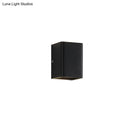 GobekUsa Contemporary LED Wall Mount Lamp - Black/White Cube Shade, Metallic Finish - Ideal for Bedside with Warm/White Lighting