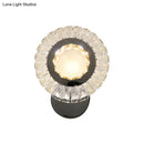 GobekUsa Contemporary LED Wall Mount Lamp with Clear Rectangular-Cut Crystals for Sleeping Room