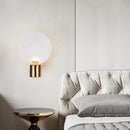 GobekUsa Contemporary LED Wall Mounted Lamp - Gold Round Design with Bubble Glass Shade