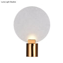 GobekUsa Contemporary LED Wall Mounted Lamp - Gold Round Design with Bubble Glass Shade