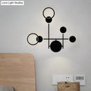 GobekUsa Contemporary LED Wall Sconce in Metallic Round Design - Black, 2/3/4 Lights