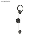 GobekUsa Contemporary LED Wall Sconce in Metallic Round Design - Black, 2/3/4 Lights