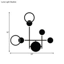 GobekUsa Contemporary LED Wall Sconce in Metallic Round Design - Black, 2/3/4 Lights
