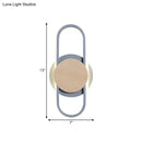 GobekUsa Contemporary LED Wall Sconce Lighting - Grey Oval & Round Design for Bedside