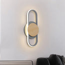 GobekUsa Contemporary LED Wall Sconce Lighting - Grey Oval & Round Design for Bedside