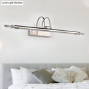 GobekUsa Contemporary LED Wall Sconce - Slim Metal Design, 22"/26"/30" Wide, Brass/Nickel Finish, White/Warm Light