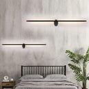 GobekUsa Contemporary LED Wall Sconce - Slim Metal Design with Natural Light - 21.5"/28"/36" Width - Black Finish for Bedroom Mounting