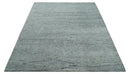 Contemporary look Gray Hand knotted loop Cut 8x10 wool Area Rug