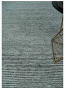 Contemporary look Gray Hand knotted loop Cut 8x10 wool Area Rug by The Rug Decor