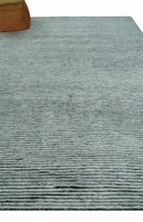 Contemporary look Gray Hand knotted loop Cut 8x10 wool Area Rug by The Rug Decor