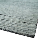 Contemporary look Gray Hand knotted loop Cut 8x10 wool Area Rug by The Rug Decor