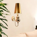 GobekUsa Contemporary Fabric Barrel Wall Mount Light - Bedroom Sconce Light (Black/Silver/White)